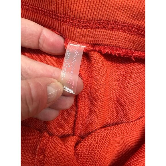 Free People Movement Orange Flame Jersey Womens Shorts L Knit Draw String Sweat - Picture 3 of 8